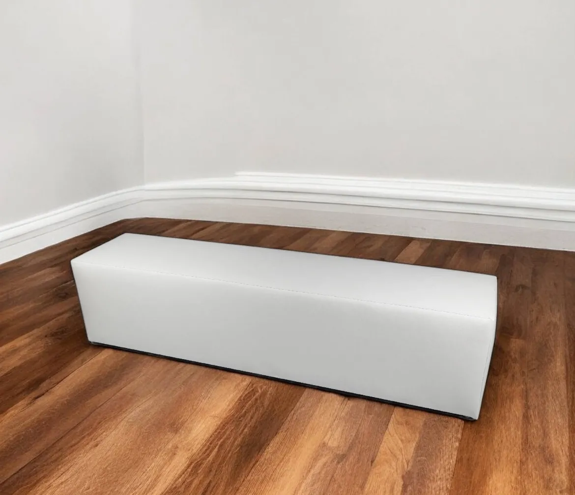 Pouf rettangolare bianco 180x40x42h cm - Apecchio