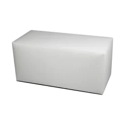 Pouf rettangolare bianco 90x40x42h cm - Bucuresti
