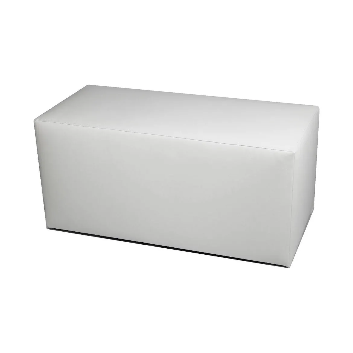 Pouf rettangolare bianco 90x40x42h cm - Bucuresti