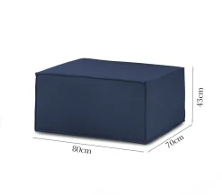 Pouf rettangolare blu 80x70x43h cm - Avolasca