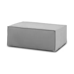 Pouf rettangolare grigio 100x70x43h cm - Assisi