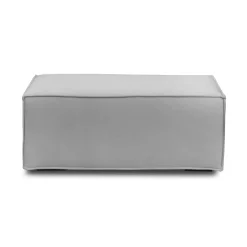 Pouf rettangolare grigio 100x70x43h cm - Assisi