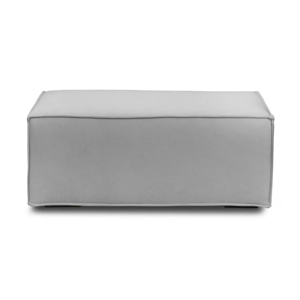 Pouf rettangolare grigio 100x70x43h cm - Assisi
