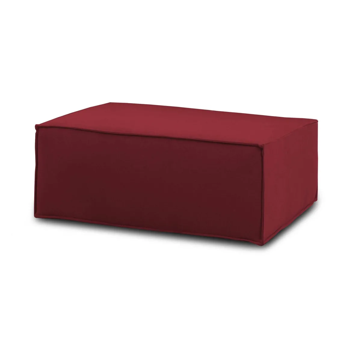 Pouf rettangolare rosso 100x70x43h cm - Assisi