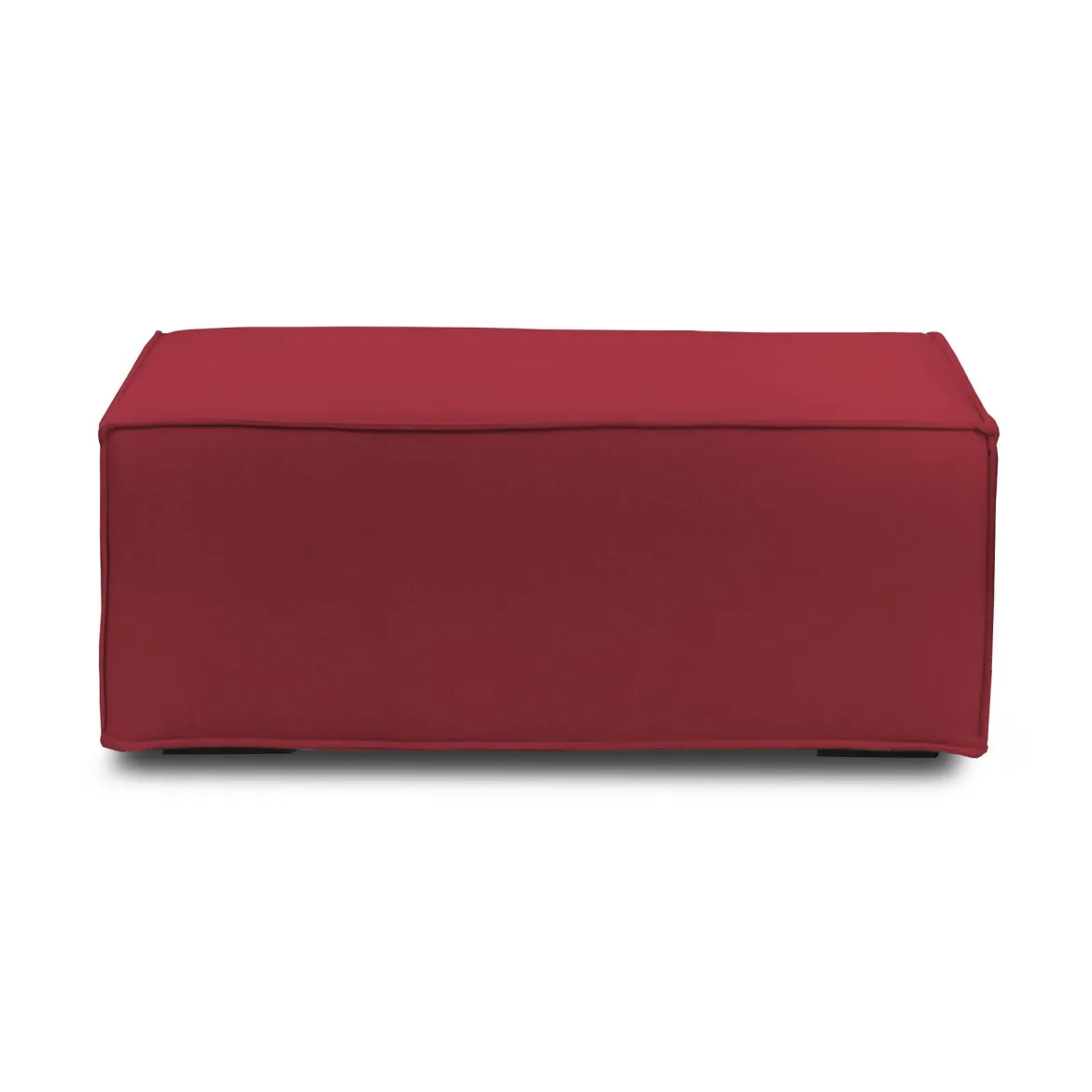 Pouf rettangolare rosso 100x70x43h cm - Assisi