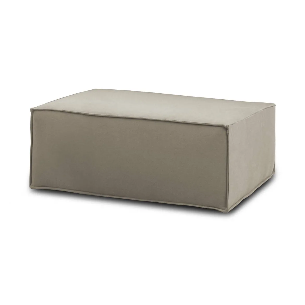 Pouf rettangolare tortora 100x70x43h cm - Assisi
