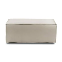 Pouf rettangolare tortora 100x70x43h cm - Assisi