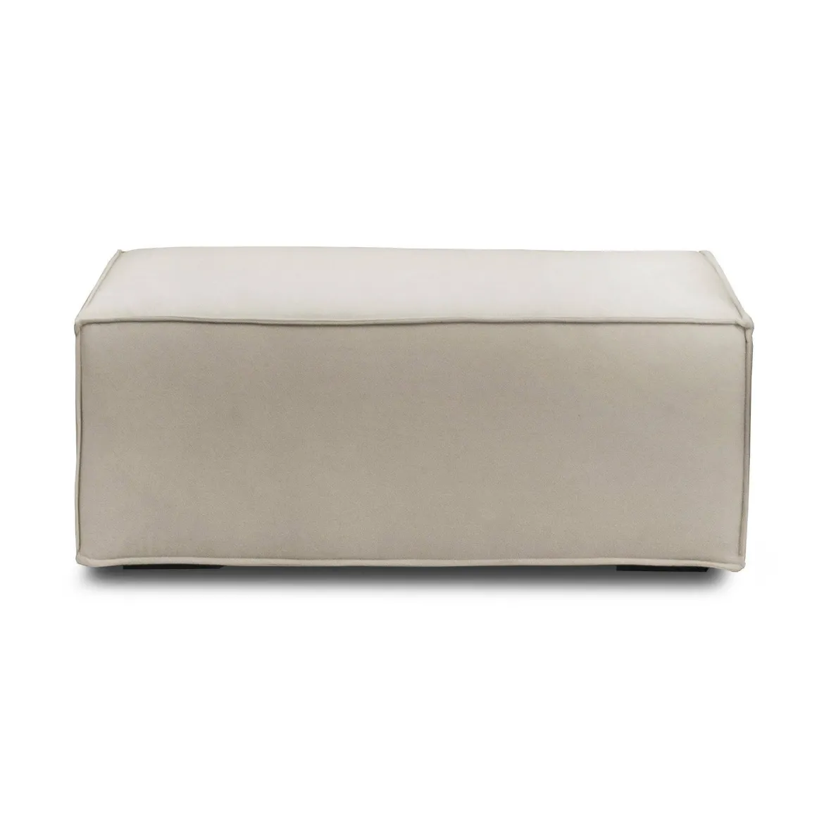 Pouf rettangolare tortora 100x70x43h cm - Assisi