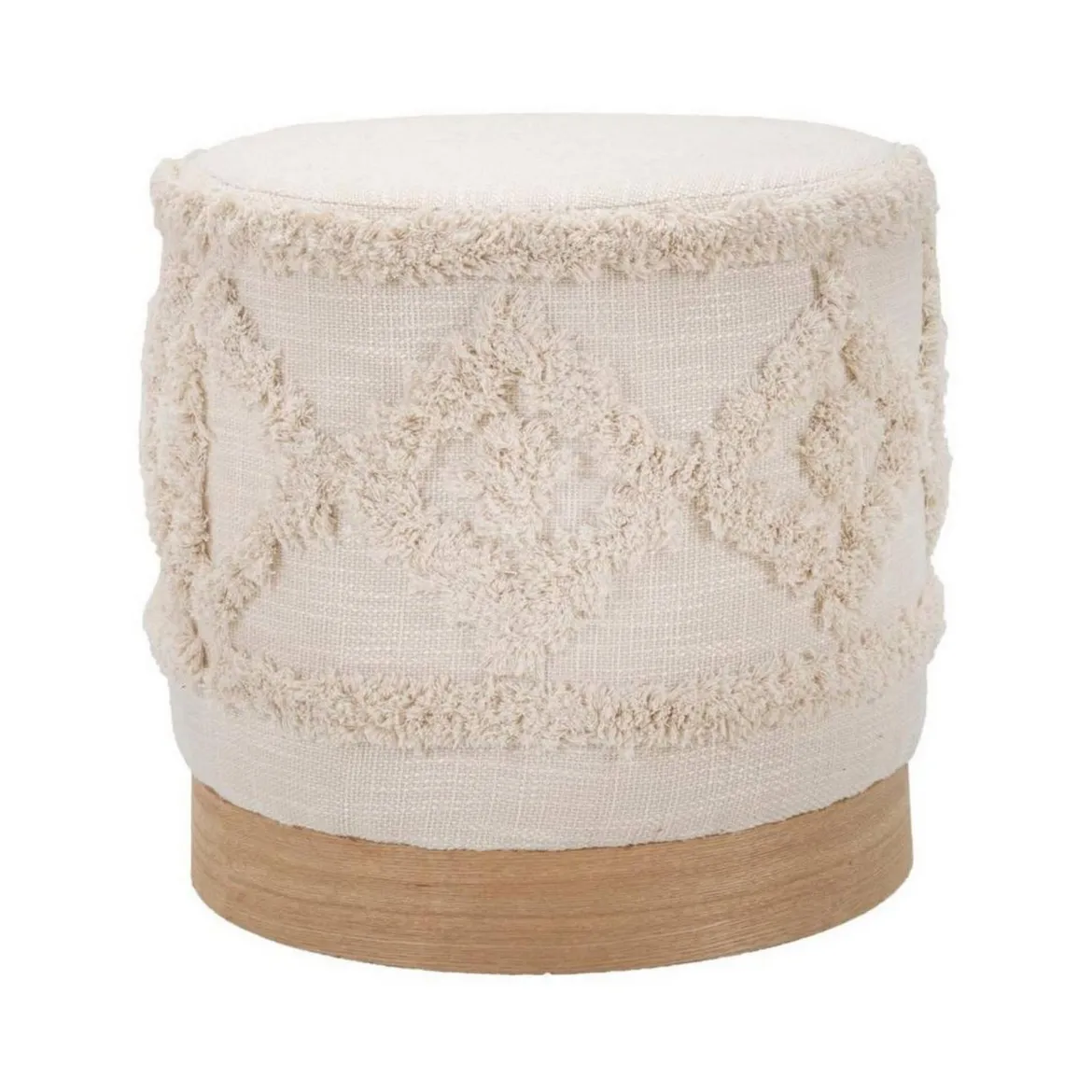 Pouf rotondo bianco 40x40x40h cm - Khaled