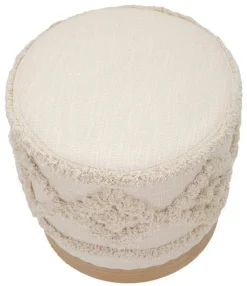 Pouf rotondo bianco 40x40x40h cm - Khaled