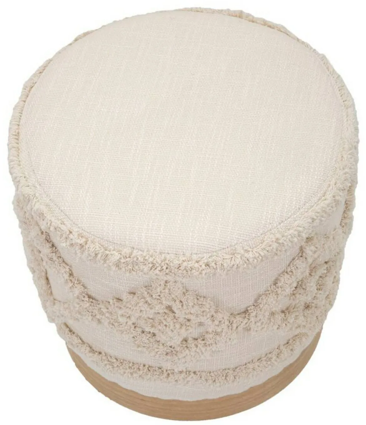 Pouf rotondo bianco 40x40x40h cm - Khaled