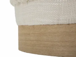 Pouf rotondo bianco 40x40x40h cm - Khaled