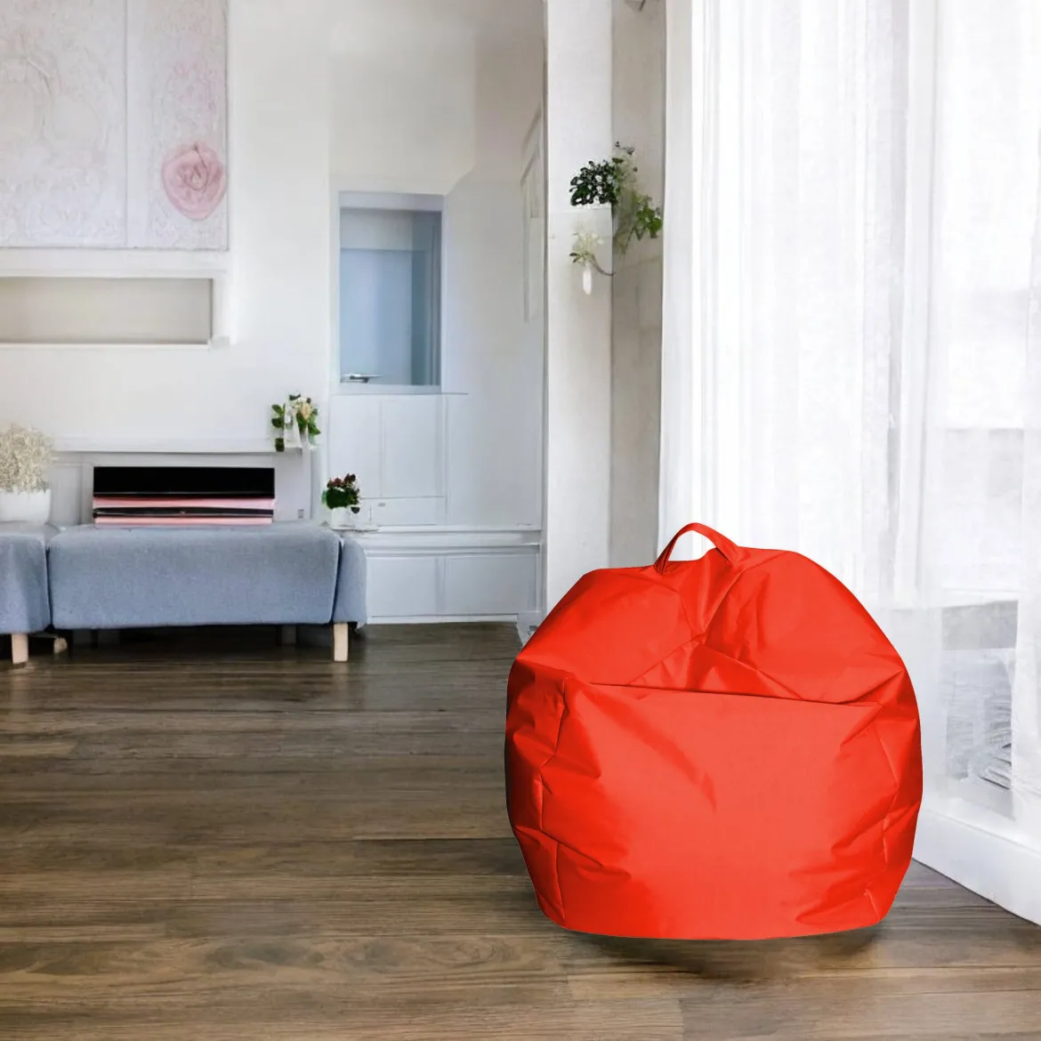 Pouf sacco arancione 65x65x50h cm - Ascia