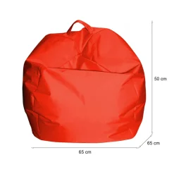 Pouf sacco arancione 65x65x50h cm - Ascia