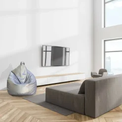 Pouf sacco argento 80x80x120h cm - Azelia