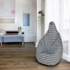 Pouf sacco a scacchi 80x80x120h cm - Maristella