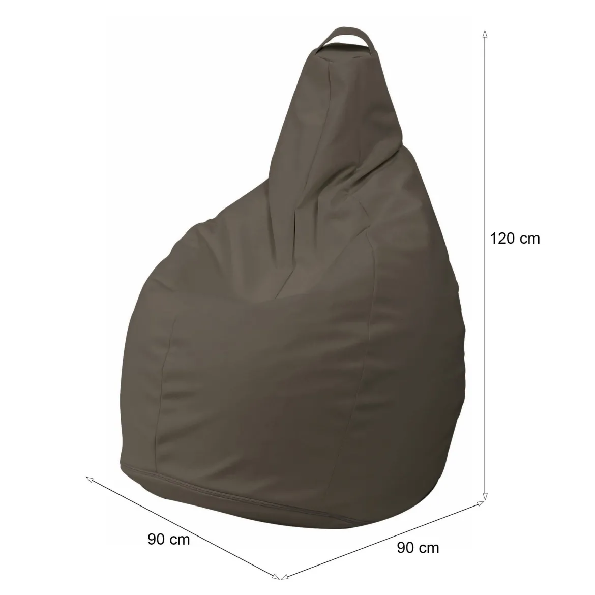 Pouf sacco beige 90x90x120h cm - Aunter