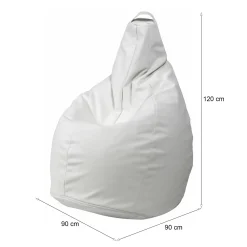 Pouf sacco bianco 90x90x120h cm - Agordo