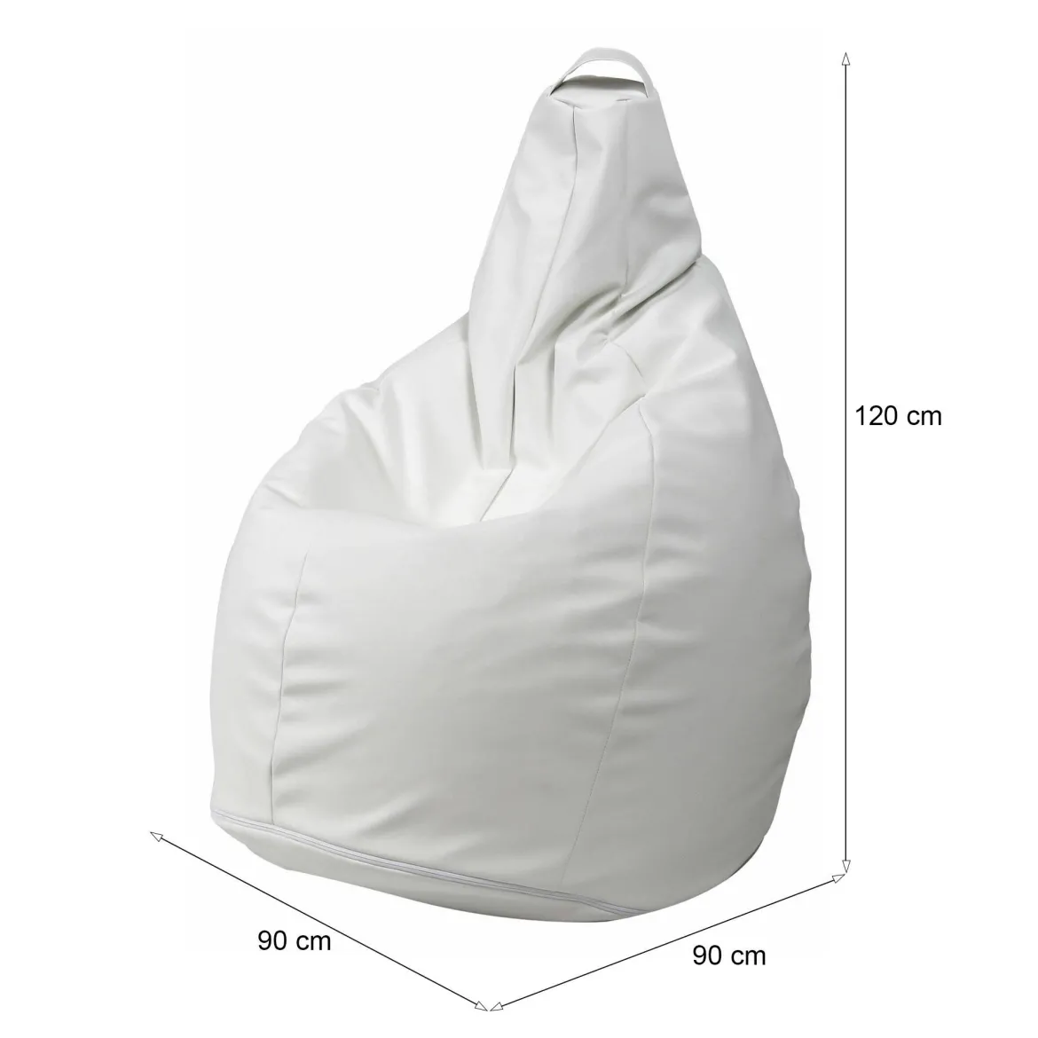 Pouf sacco bianco 90x90x120h cm - Agordo