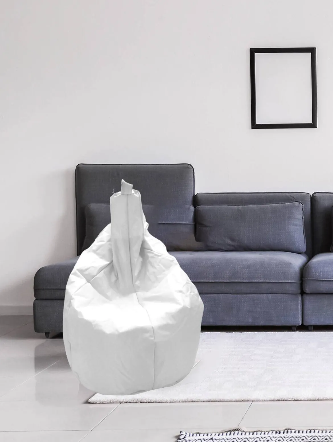 Pouf sacco bianco 80x80x120h cm - Angillina