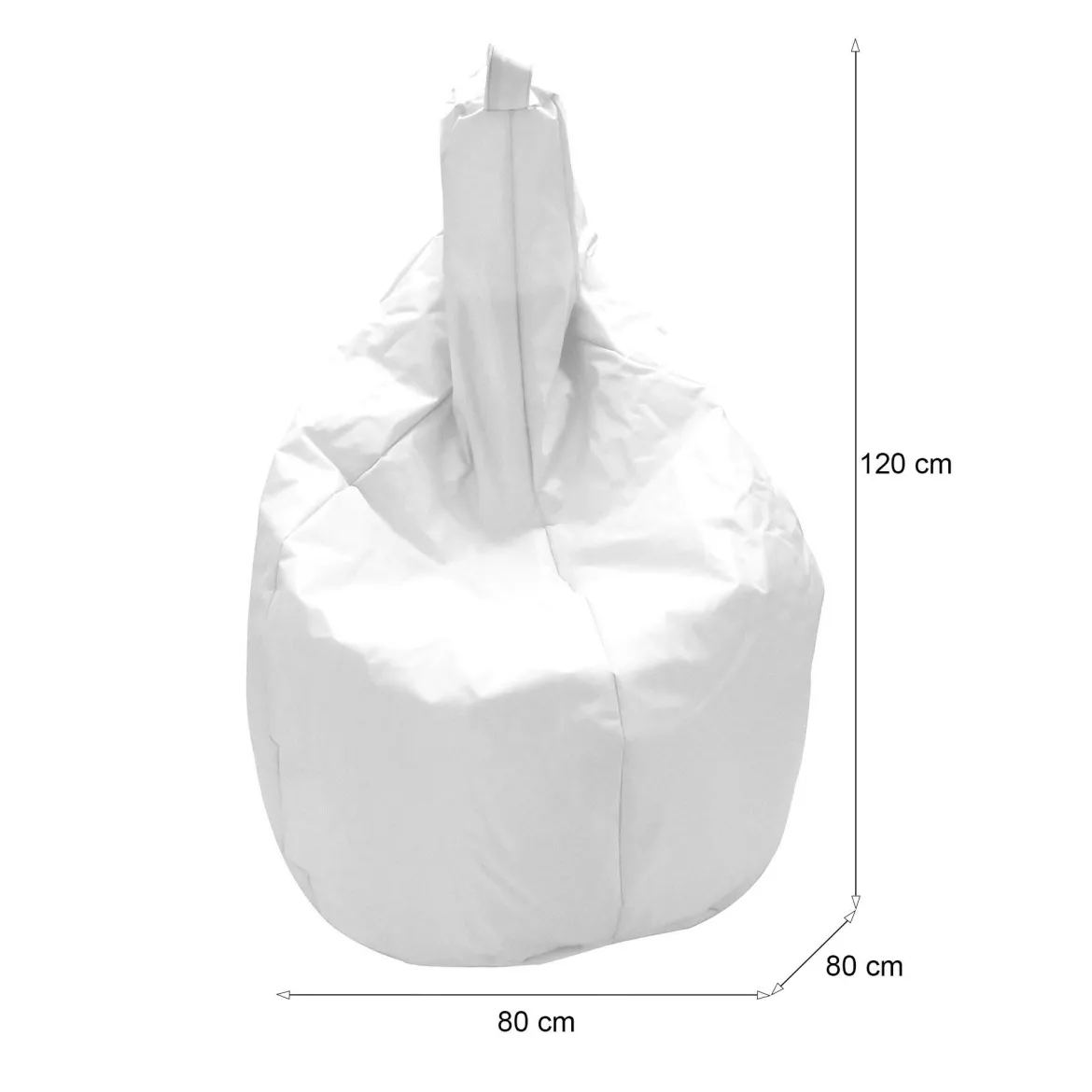 Pouf sacco bianco 80x80x120h cm - Angillina