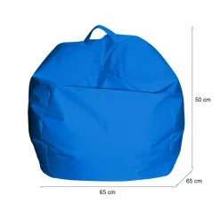 Pouf sacco blu 65x65x50h cm - Ascia
