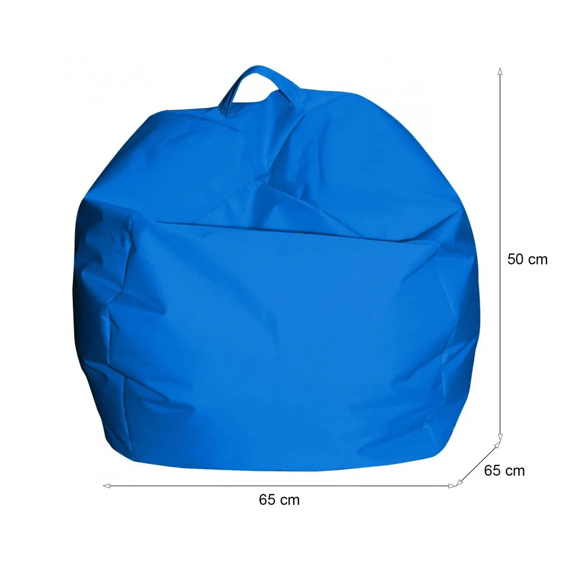 Pouf sacco blu 65x65x50h cm - Ascia