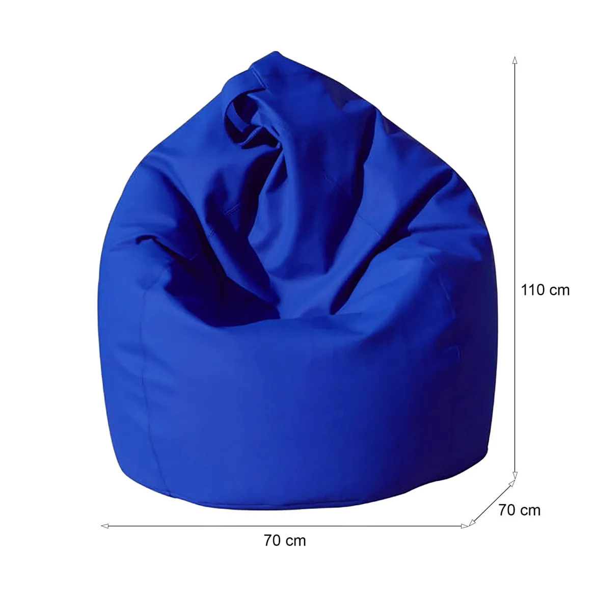 Pouf sacco blu 70x70x110h cm - Azelia