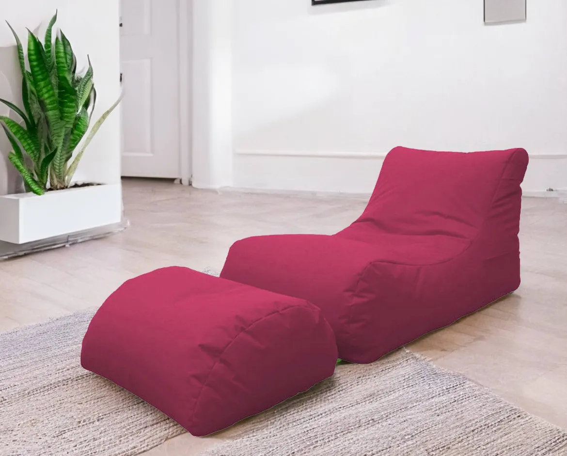 Pouf sacco fucsia 120x80x60h cm - Alton