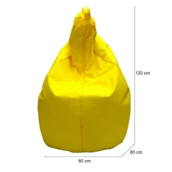 Pouf sacco giallo 80x80x120h cm - Angillina