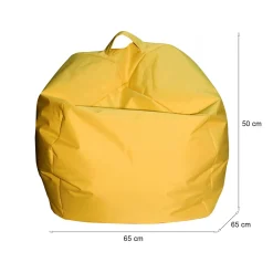 Pouf sacco giallo 65x65x50h cm - Ascia