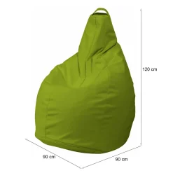 Pouf sacco giallo 90x90x120h cm - Aunter
