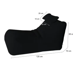 Pouf sacco nero 70x120x65h cm - ??hck