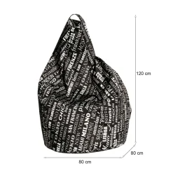 Pouf sacco pop 80x80x120h cm - Marisa