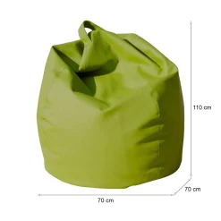 Pouf sacco verde 70x70x110h cm - Azelia