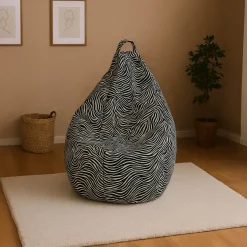 Pouf sacco zebrato 80x80x120h cm - Maristella