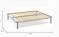 Rete letto matrimoniale Alessa, 100% Made in Italy, Cm 140x200h 34