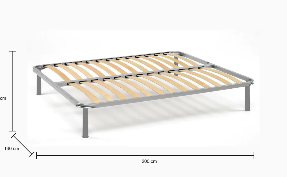 Rete letto matrimoniale Alga, 100% Made in Italy, cm 140x200h 34