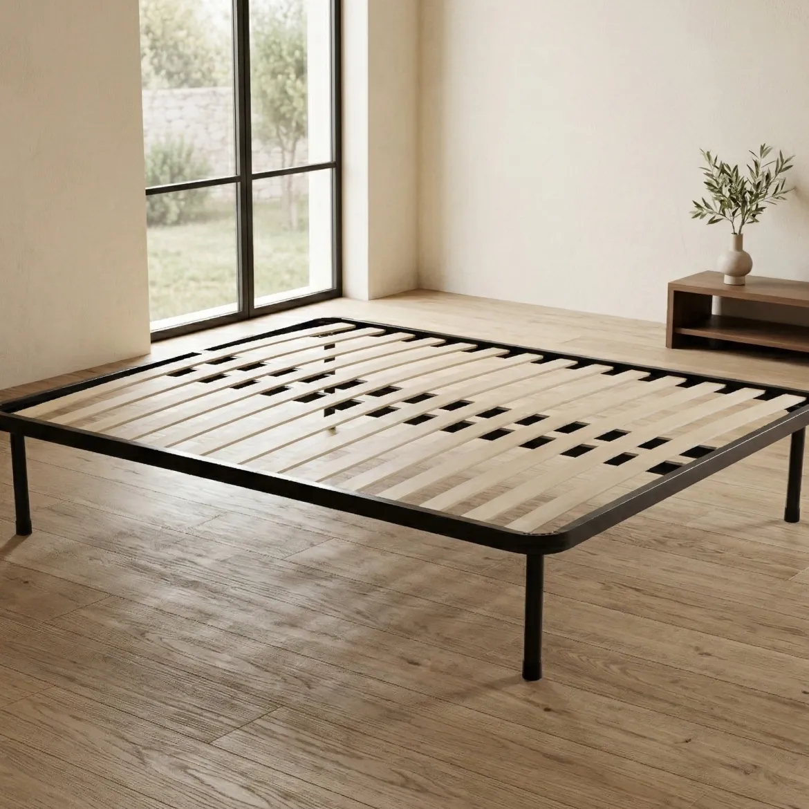 Rete letto matrimoniale Pesci, 100% Made in Italy, 160x190h30 cm