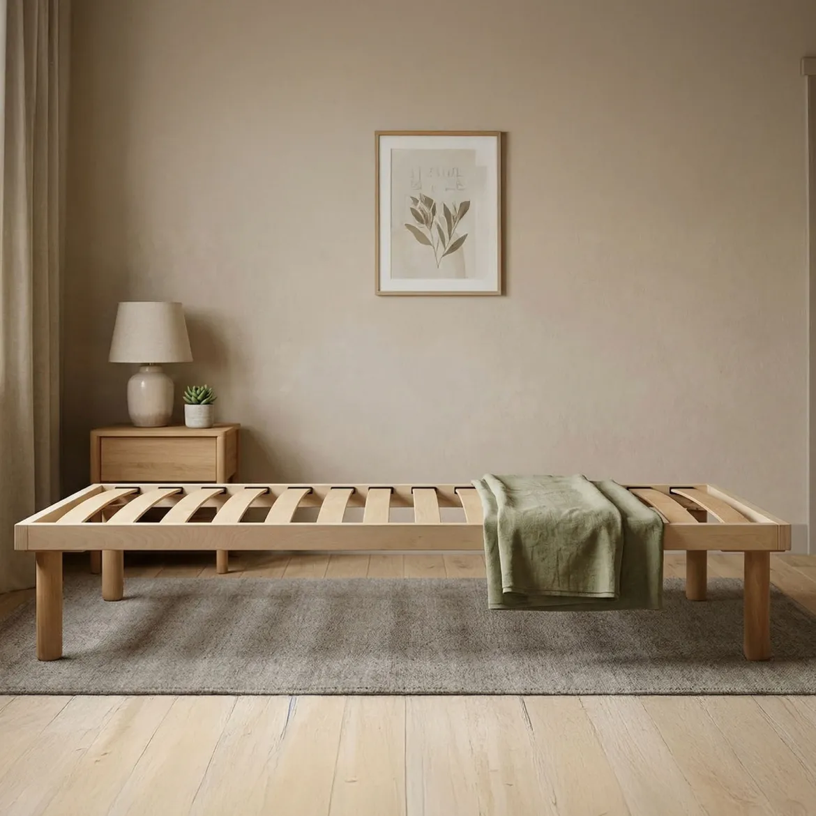 Rete letto piazza e mezza Albero, 100% Made in Italy, Cm 120x190h31