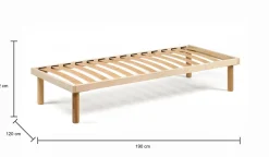 Rete letto piazza e mezza Albero, 100% Made in Italy, Cm 120x190h31