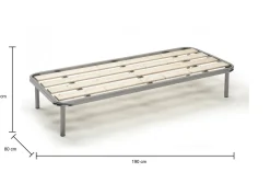 Rete letto singolo Alsa, 100% Made in Italy, Cm 80x190h 31
