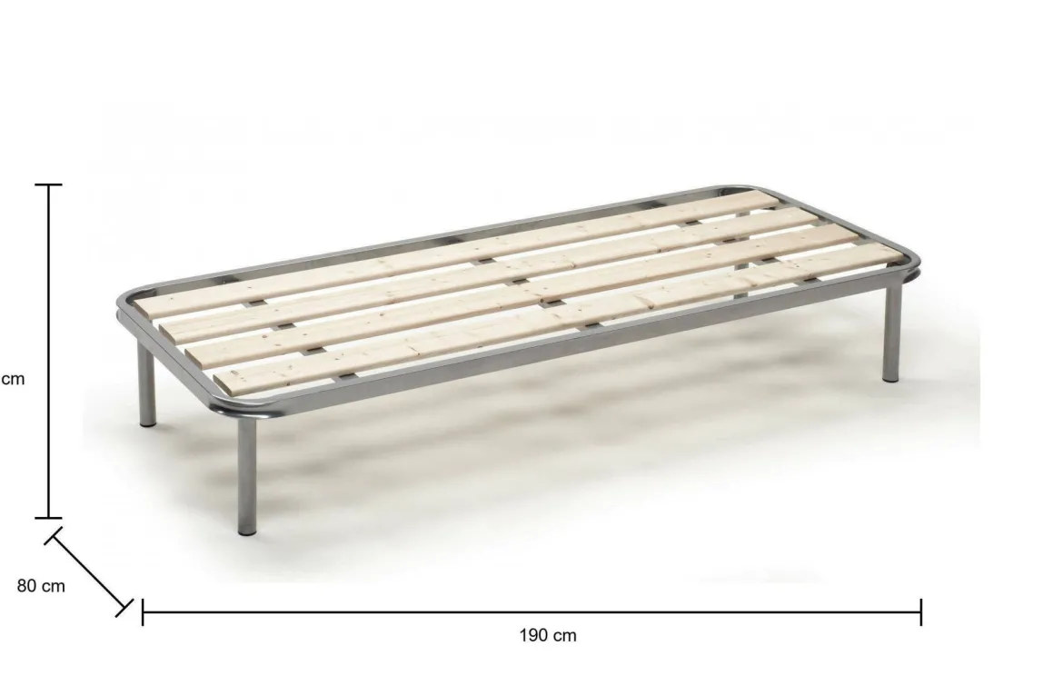 Rete letto singolo Alsa, 100% Made in Italy, Cm 80x190h 31
