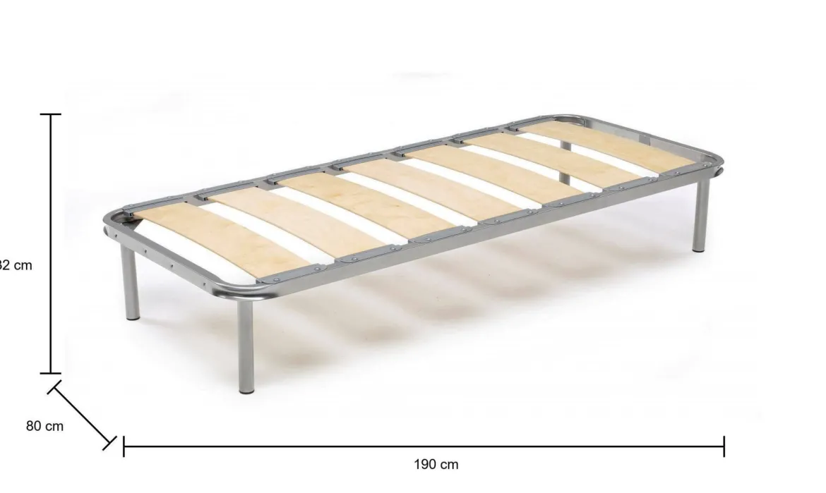 Rete letto singolo Arthurista, 100% Made in Italy, Cm 80x190h 31