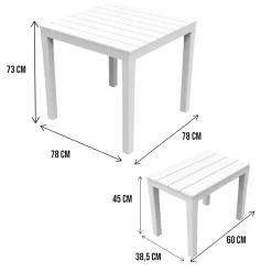 Salotto da esterno panchine bianco - Alambico