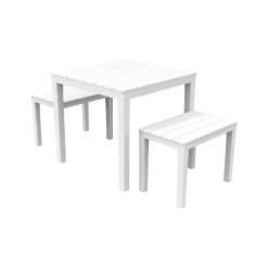 Salotto da esterno panchine bianco - Alambico