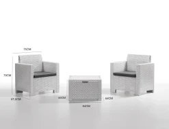 Salotto da esterno poltrone bianco - Apis