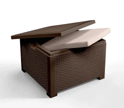 Salotto da esterno poltrone effetto rattan tortora - Gazania