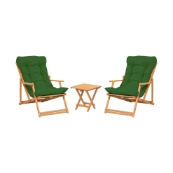 Salotto da esterno poltrone vernice preservante per legno a base d'acqua verde - Biagio