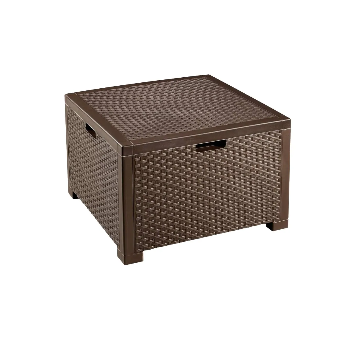 Salotto da giardino 2 posti e 1 tavolo effetto rattan marrone - Camini